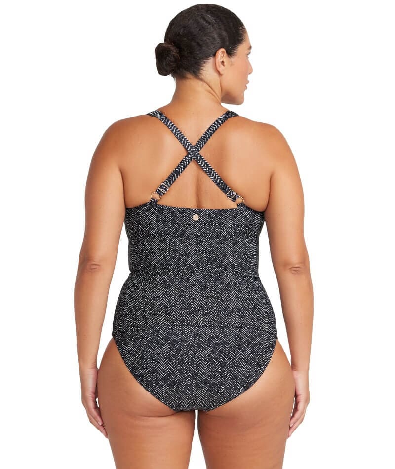 Artesands Zig Zag Raphael E-F Cup Underwire Tankini Top - Black - Image 3