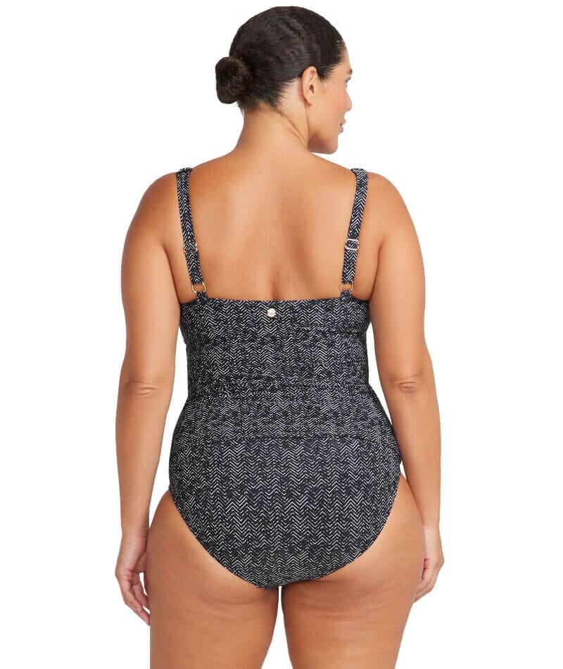 Artesands Zig Zag Raphael E-F Cup Underwire Tankini Top - Black - Image 5