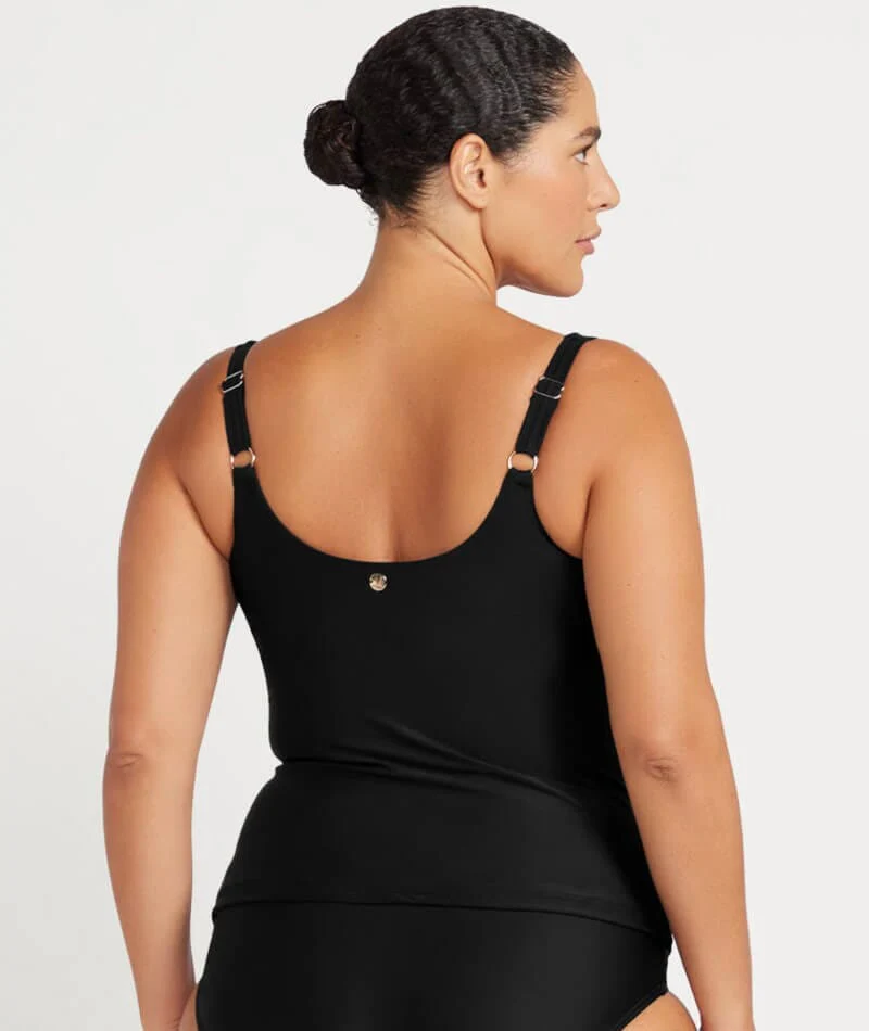 Artesands Hues Delacroix D-G Cup Wire-free Tankini Top - Black - Image 4