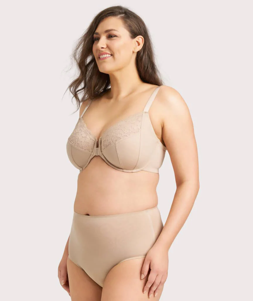Ava & Audrey Bardot Front-Closing Underwire Bra - Nude - Image 13
