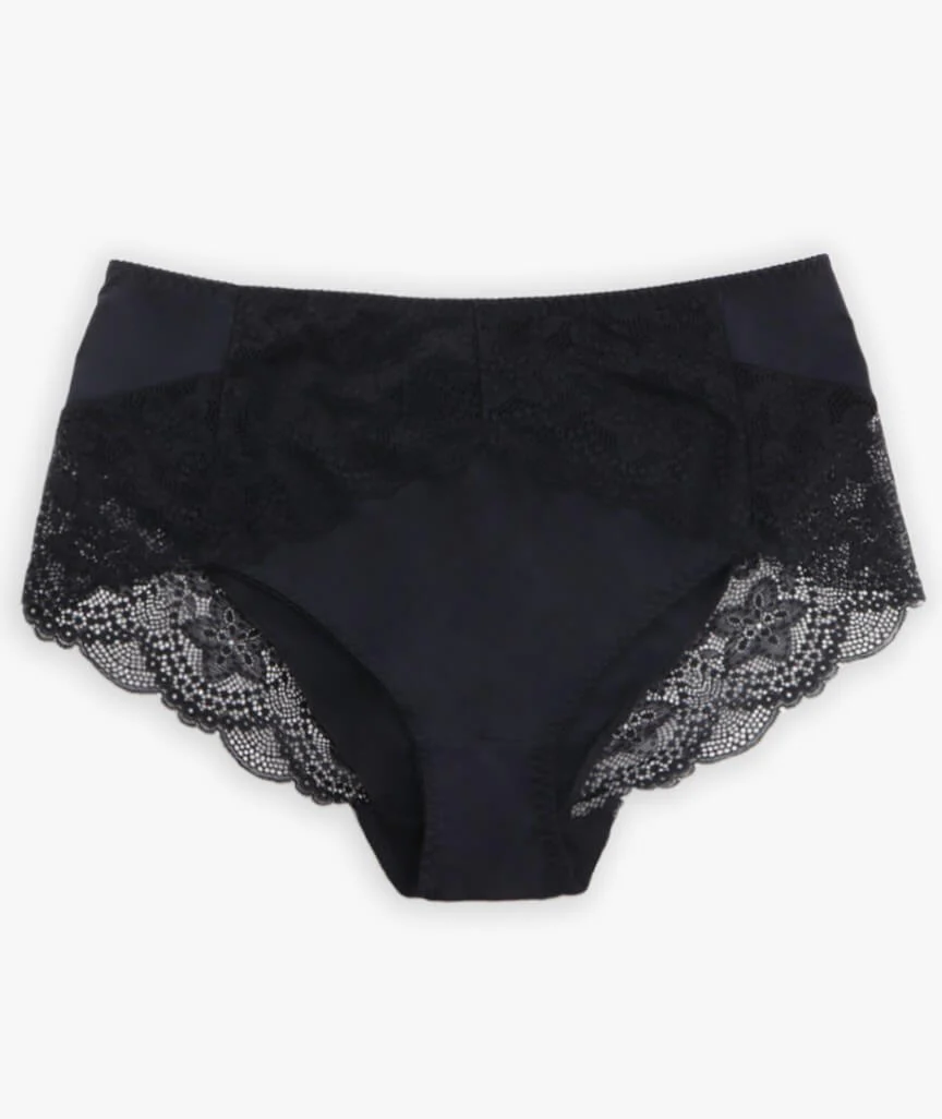 Ava & Audrey Florence Lace & Micro Full Brief - Black - Image 4