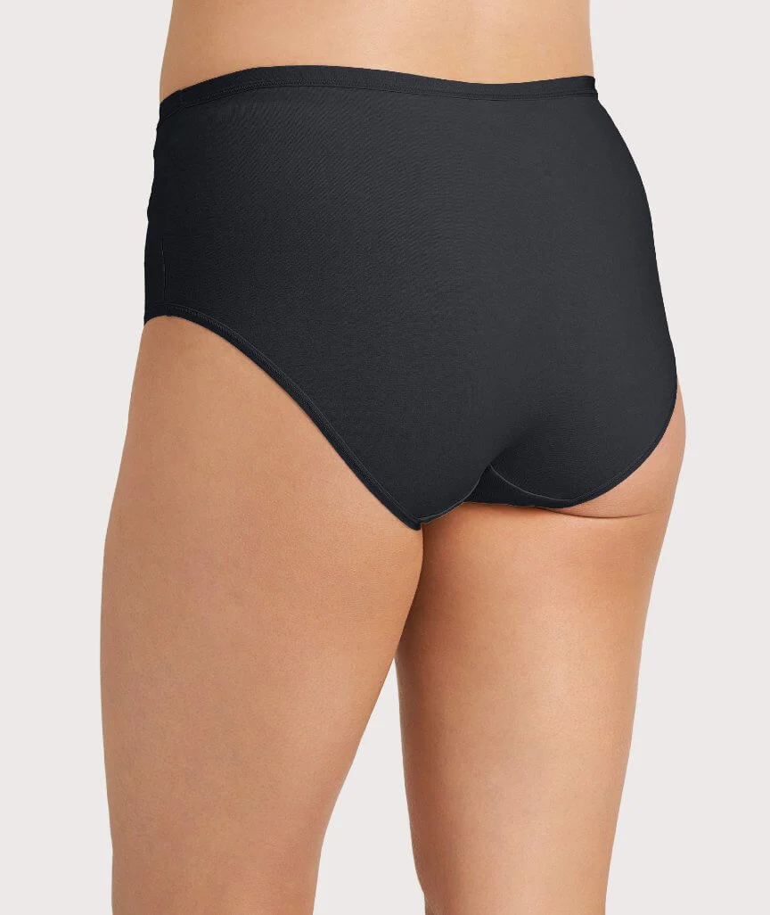 Ava & Audrey Hannah Cotton & Lace Full Brief - Black - Image 2