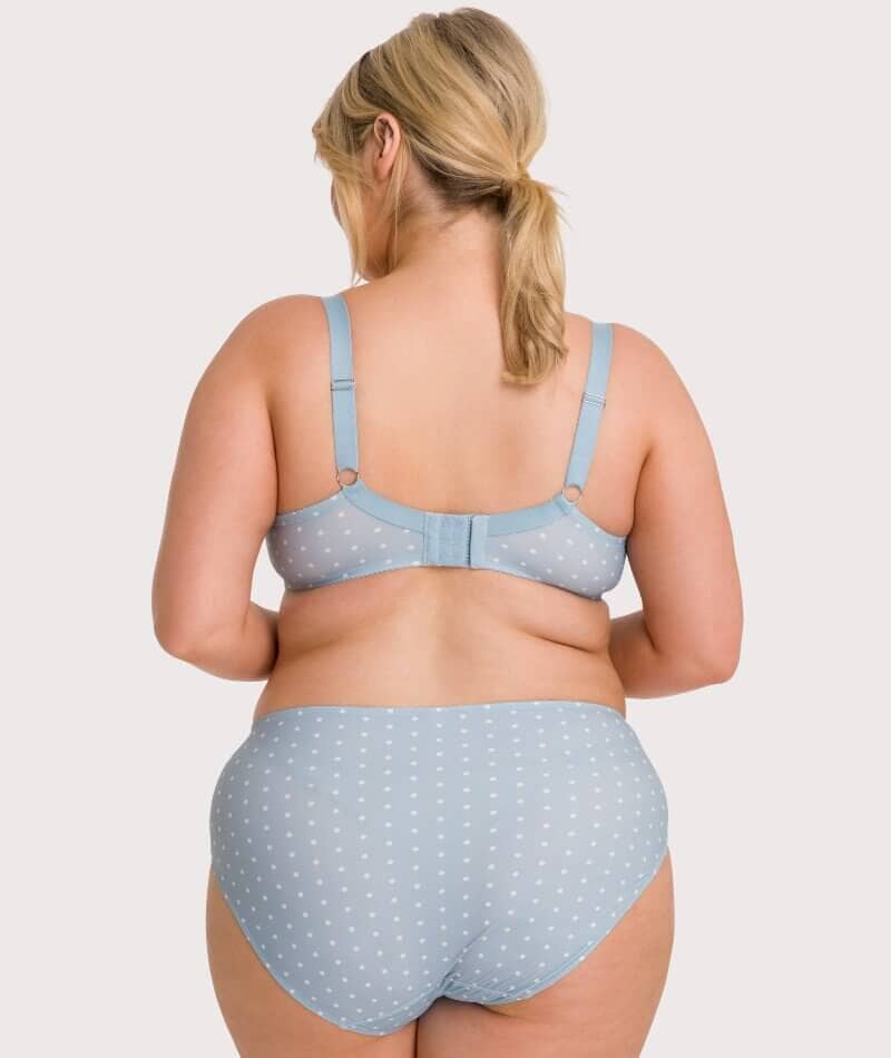 Ava & Audrey Jacqueline Full Brief with Lace - Blue/Ivory - Image 8