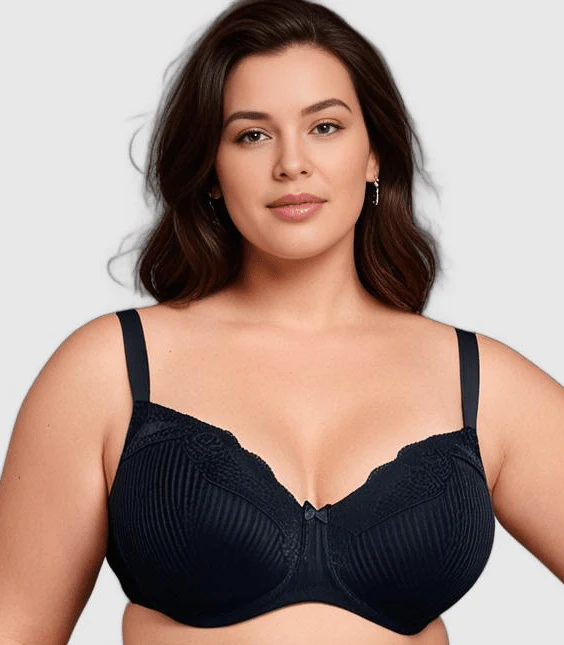 Ava & Audrey Jacqueline Minimiser Full Cup Underwire Bra - Black - Image 6