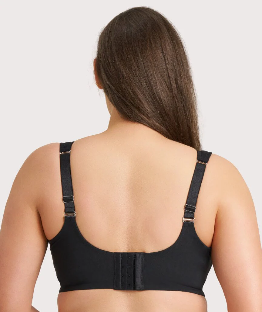 Ava & Audrey Millie Jacquard Mesh T-Shirt Underwire Bra - Black - Image 2