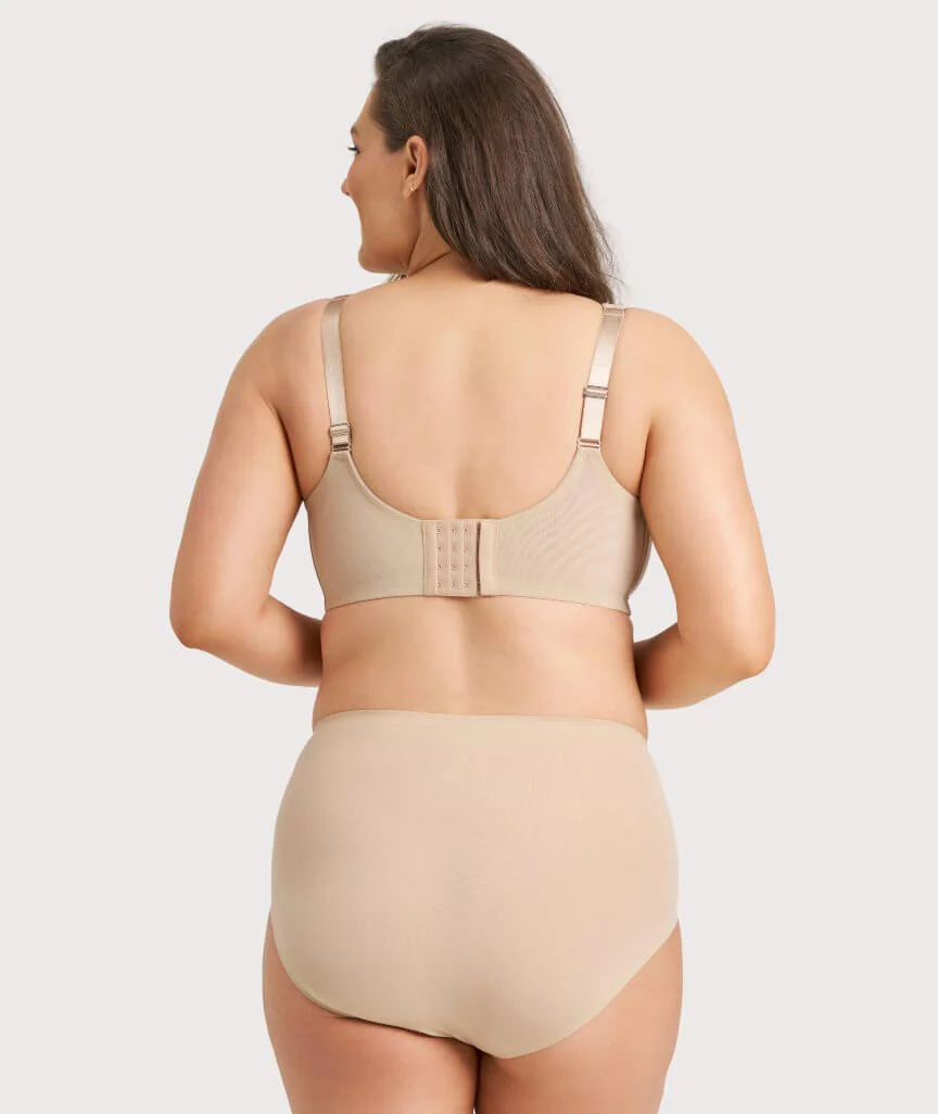 Ava & Audrey Millie Jacquard Mesh Wire-free Support Bra - Nude - Image 6