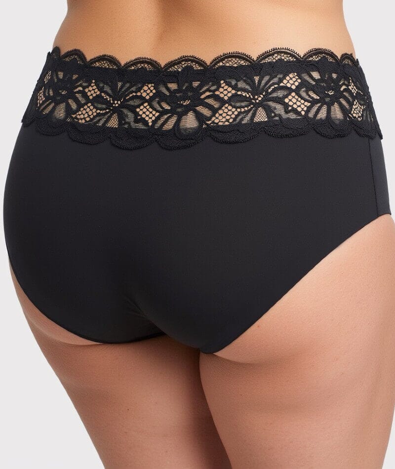 Ava & Audrey Tilly Microfibre & Lace Full Brief - Black - Image 9
