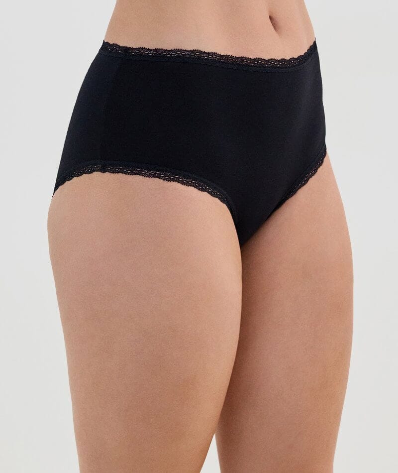 Bendon Stretch Cotton Full Brief - Black - Image 2
