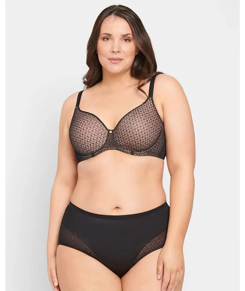 Berlei Lift & Shape T-Shirt Mesh Bra - Black - Image 6