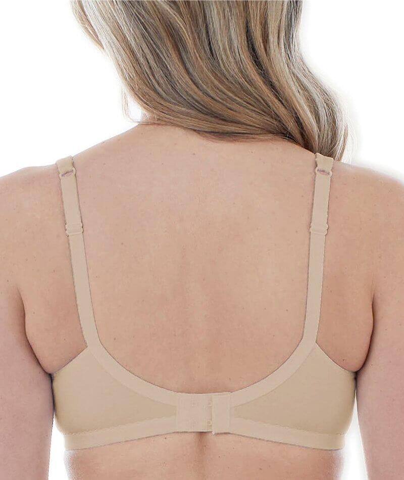 Bestform Unlined Cotton Stretch T-Shirt Bra with Underwire - Sand - Image 3