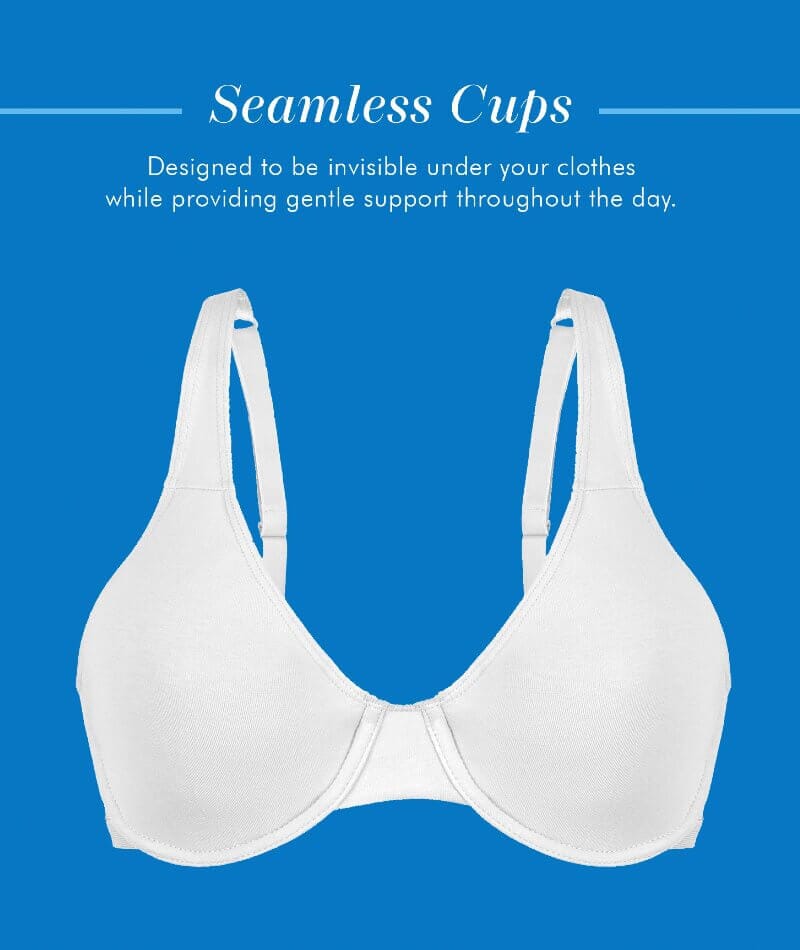 Bestform Unlined Cotton Stretch T-Shirt Bra with Underwire - White - Image 6