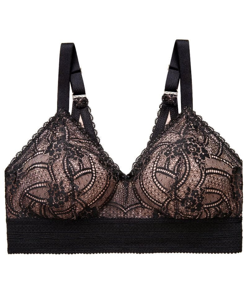 Glamorise Bramour Gramercy Luxe Lace Wire-Free Bralette - Black - Image 4