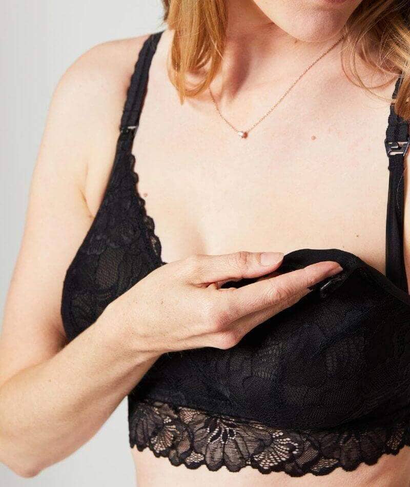 Cake Maternity Chantilly Nursing B-D Cup Wire-Free Bralette - Black - Image 7