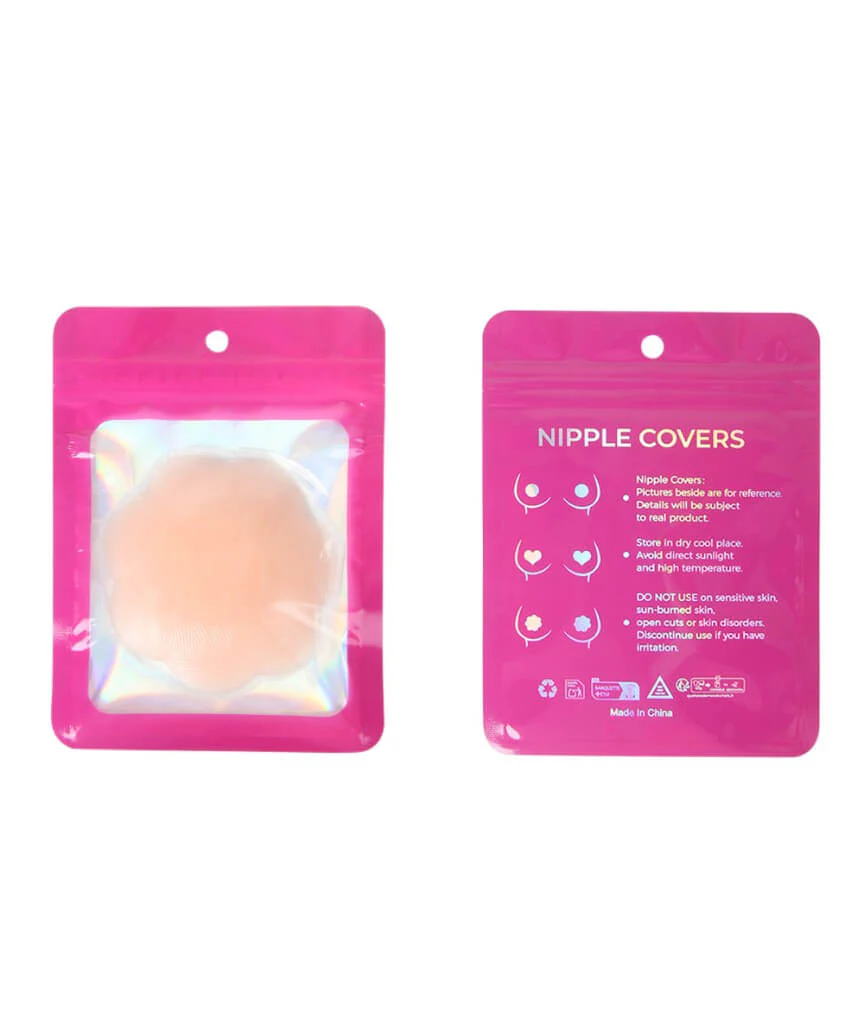 Curvy Flower Silicone Nipple Covers - Skin - Image 3