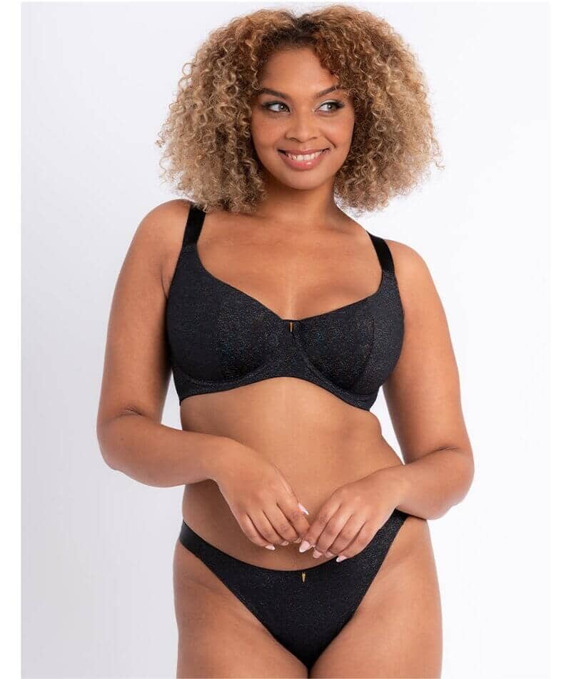 Curvy Kate All Night Scooped Balcony Bra - Black Multi - Image 5