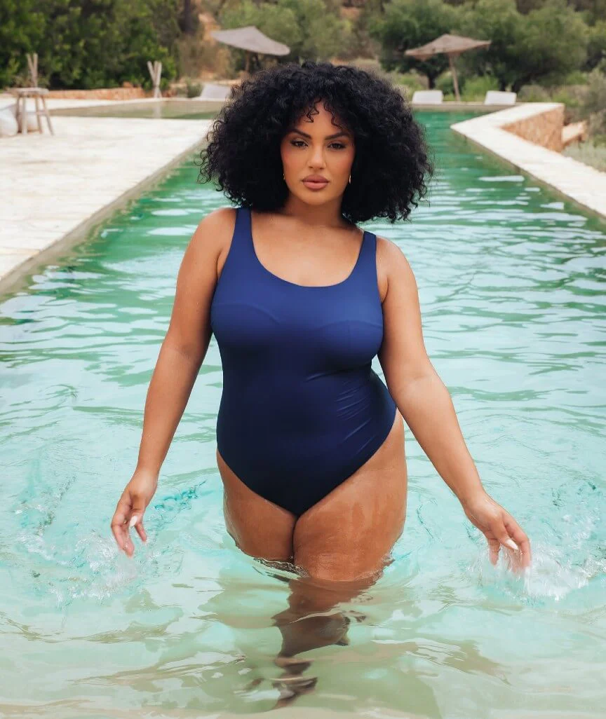 Curvy Kate Deep Dive Non-Wired Swimsuit - Cobalt Blue - Image 7