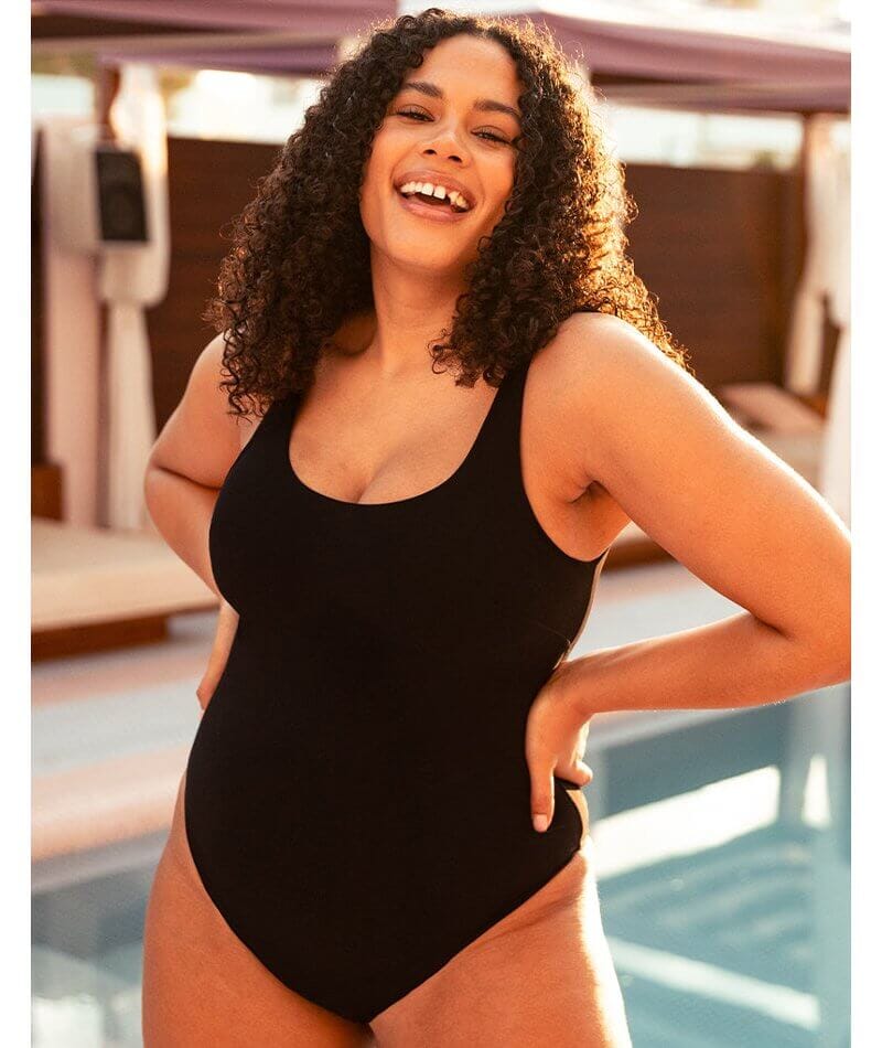 Curvy Kate Deep Dive Swimsuit - Black - Image 8