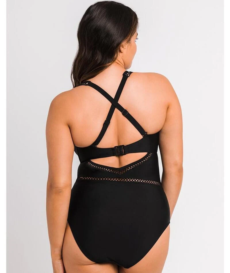 Curvy Kate First Class Plunge Swimsuit - Black - Image 4