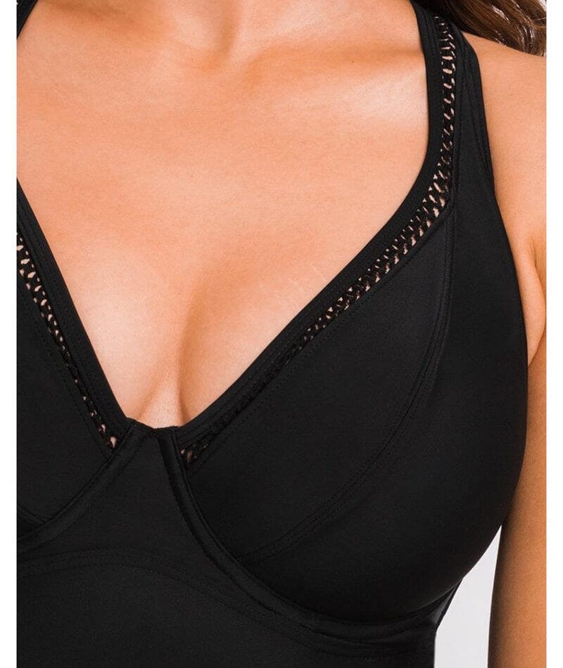 Curvy Kate First Class Plunge Swimsuit - Black - Image 5