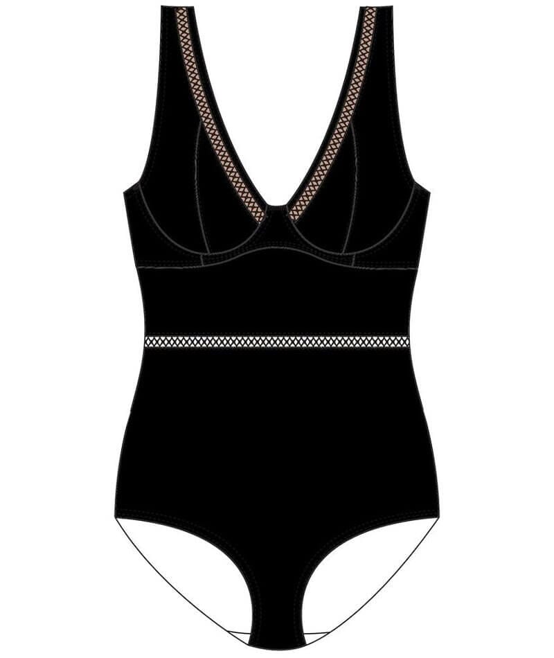 Curvy Kate First Class Plunge Swimsuit - Black - Image 6
