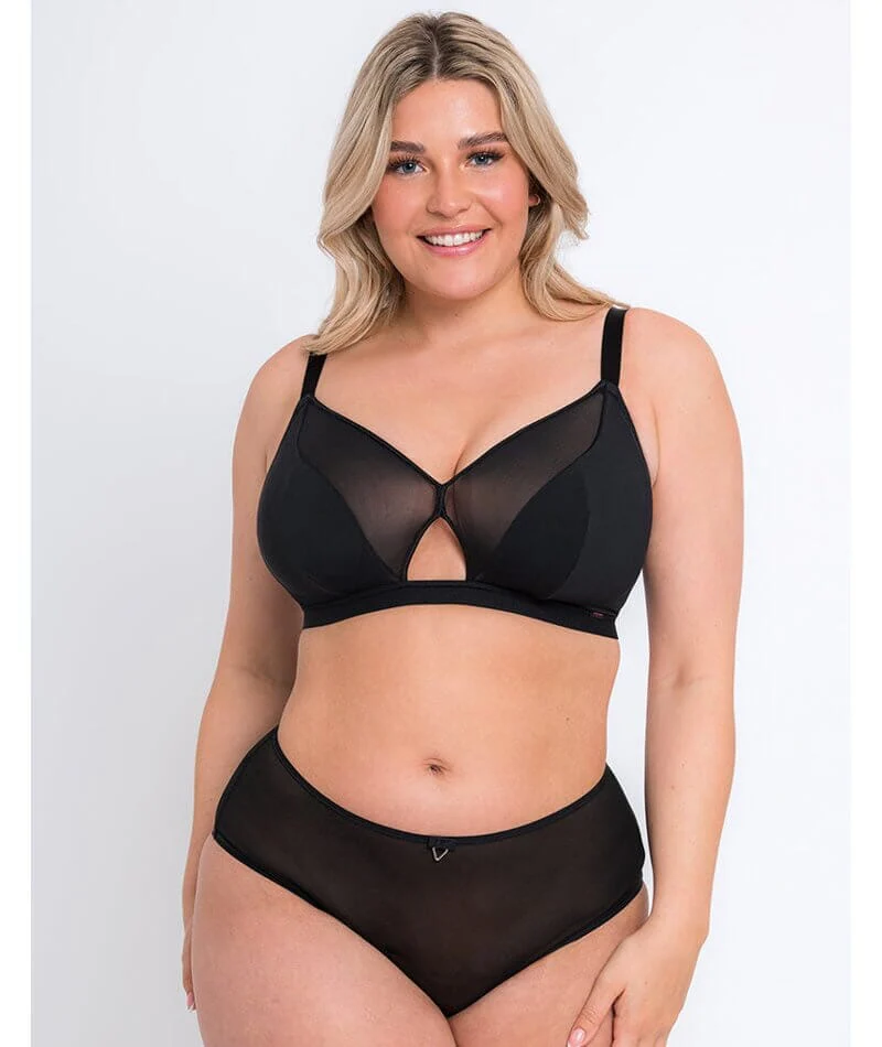 Curvy Kate Get Up And Chill Wire-Free Bralette - Black - Image 3