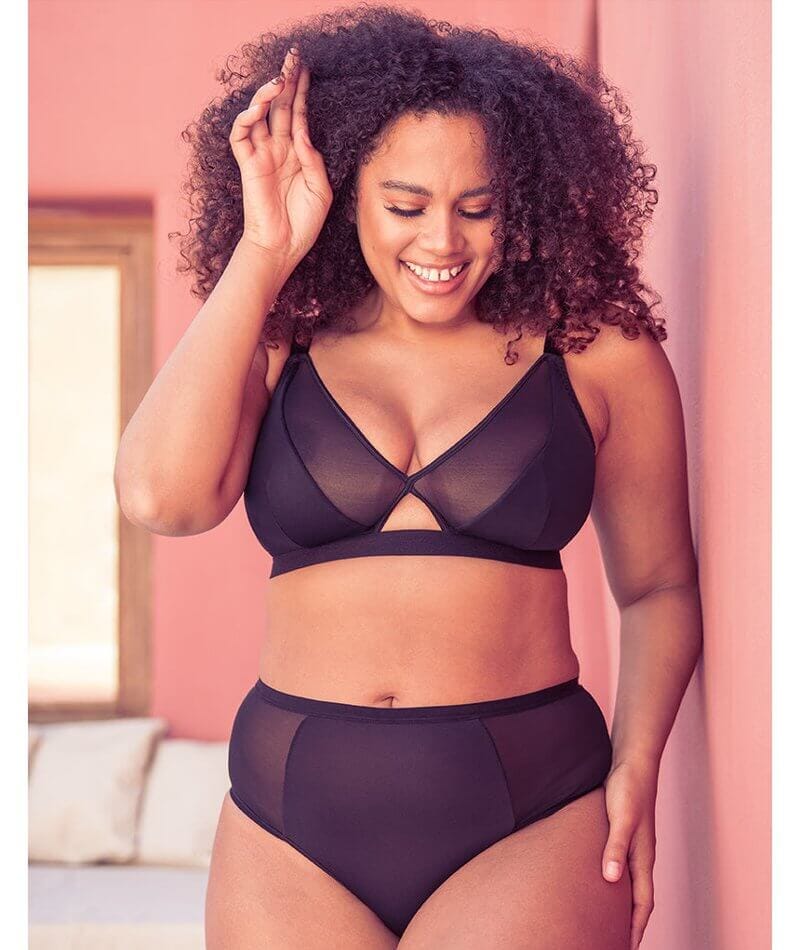 Curvy Kate Get Up And Chill Wire-Free Bralette - Black - Image 5