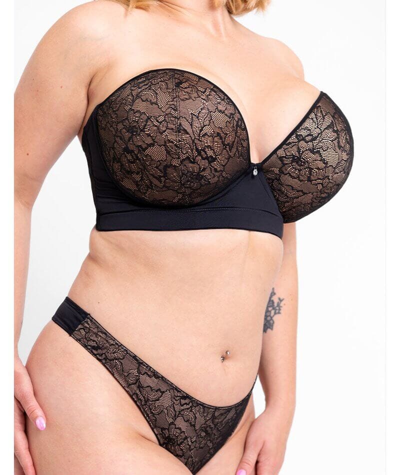 Curvy Kate Hey Girls Superplunge Strapless Bra - Black/Latte - Image 6