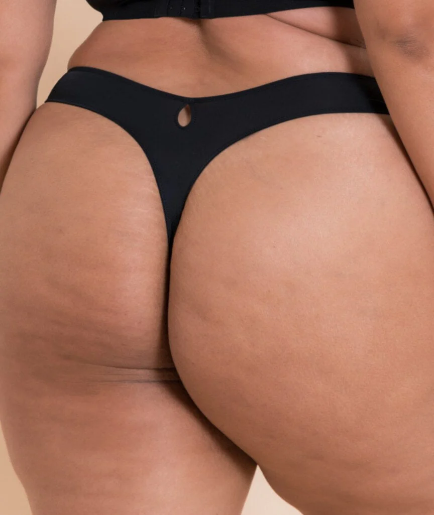 Curvy Kate Hey Girls Thong - Black/Latte - Image 2