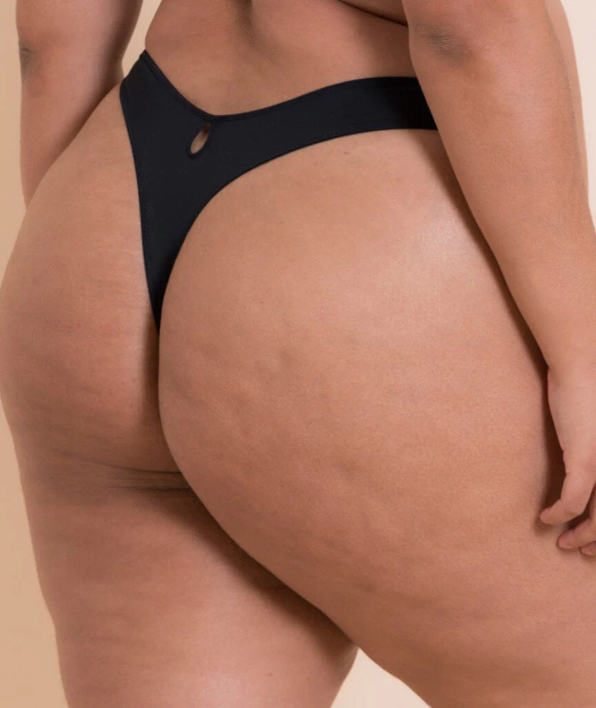 Curvy Kate Hey Girls Thong - Black/Latte - Image 4