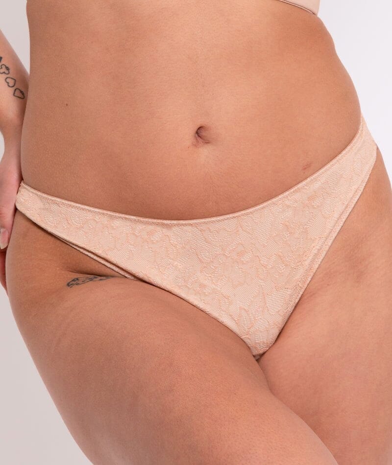 Curvy Kate Hey Girls Thong - Latte - Image 3