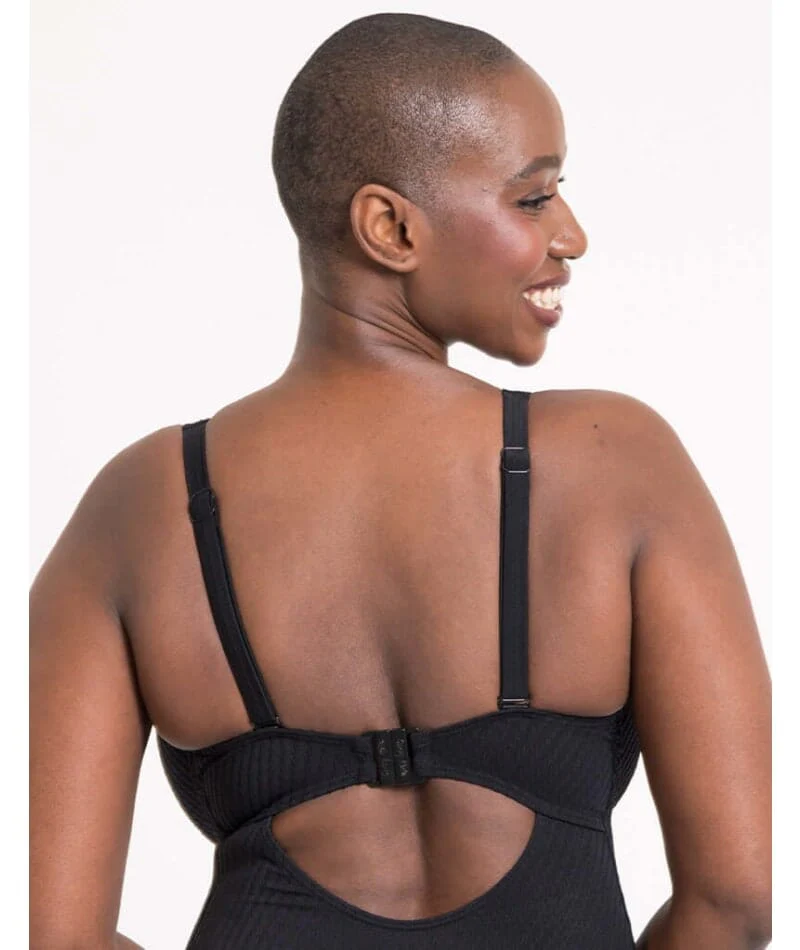 Curvy Kate Jet Set Multiway Plunge Swimsuit - Black - Image 3