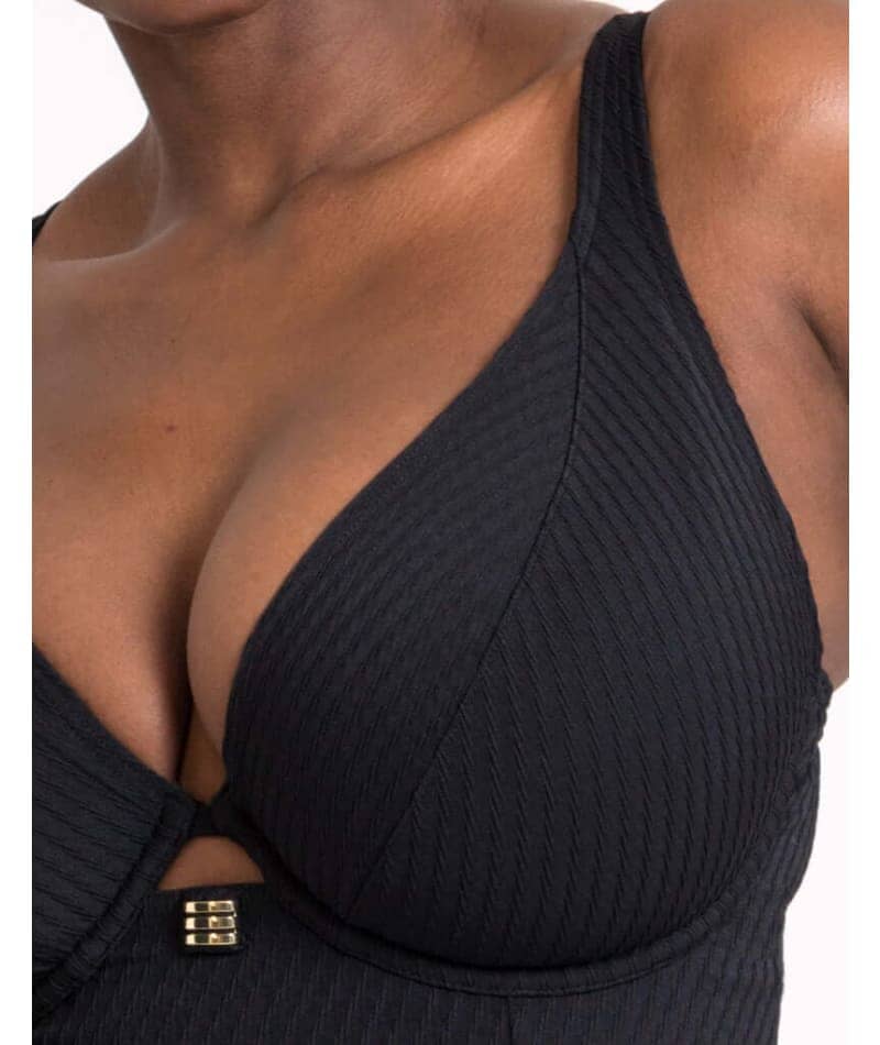 Curvy Kate Jet Set Multiway Plunge Swimsuit - Black - Image 4
