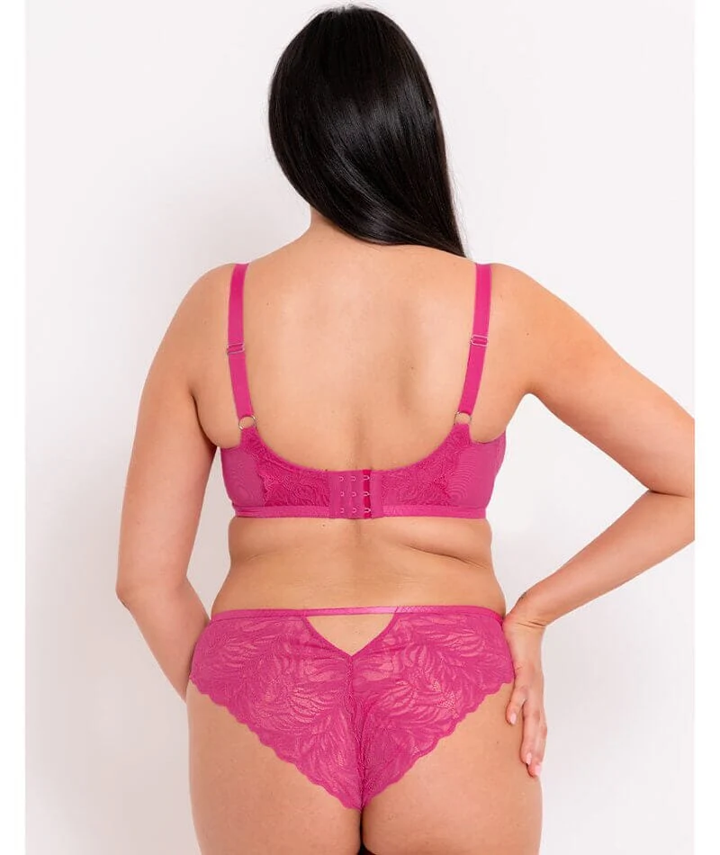 Curvy Kate Lace Daze Balcony Bra - Lipstick Pink - Image 4