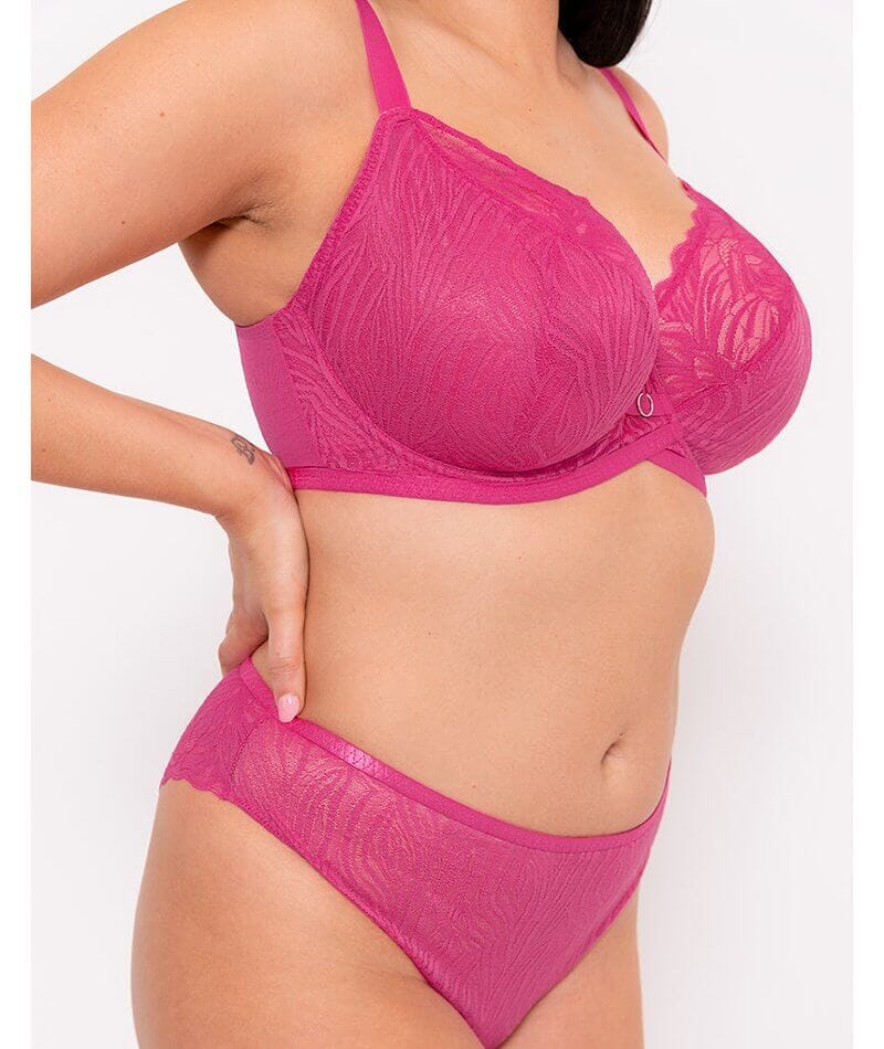 Curvy Kate Lace Daze Balcony Bra - Lipstick Pink - Image 5