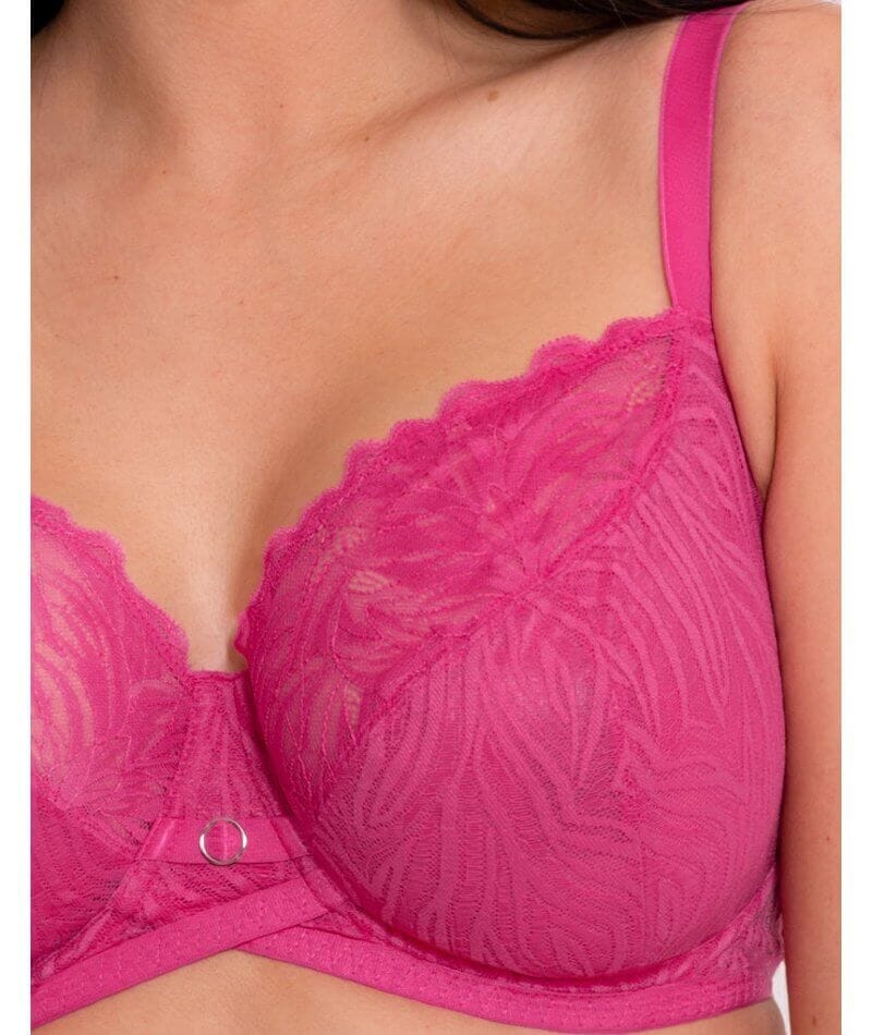 Curvy Kate Lace Daze Balcony Bra - Lipstick Pink - Image 9