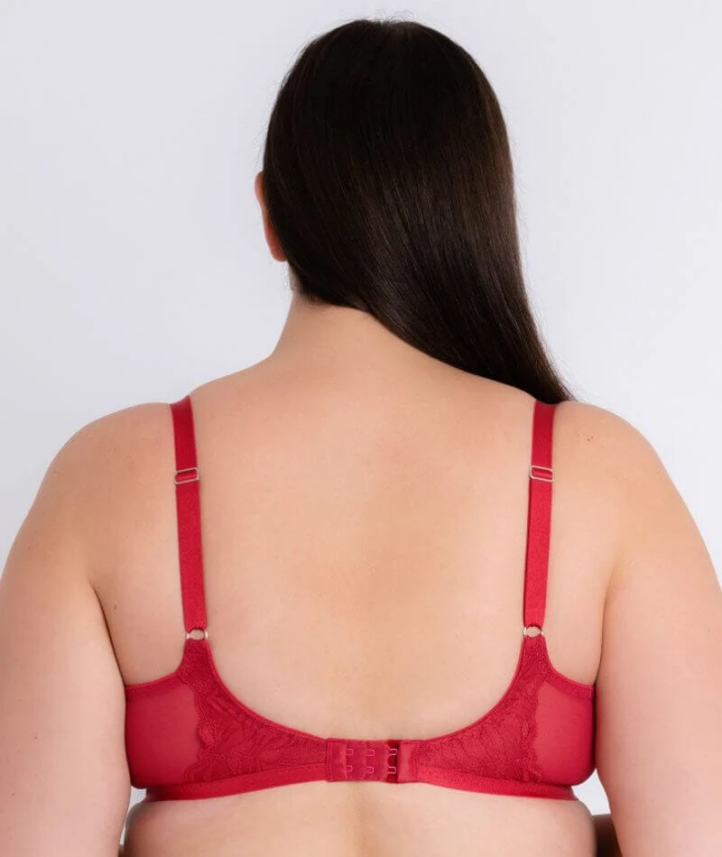 Curvy Kate Lace Daze Balcony Bra - Lipstick Red - Image 5