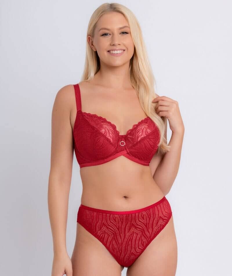 Curvy Kate Lace Daze Balcony Bra - Lipstick Red - Image 6