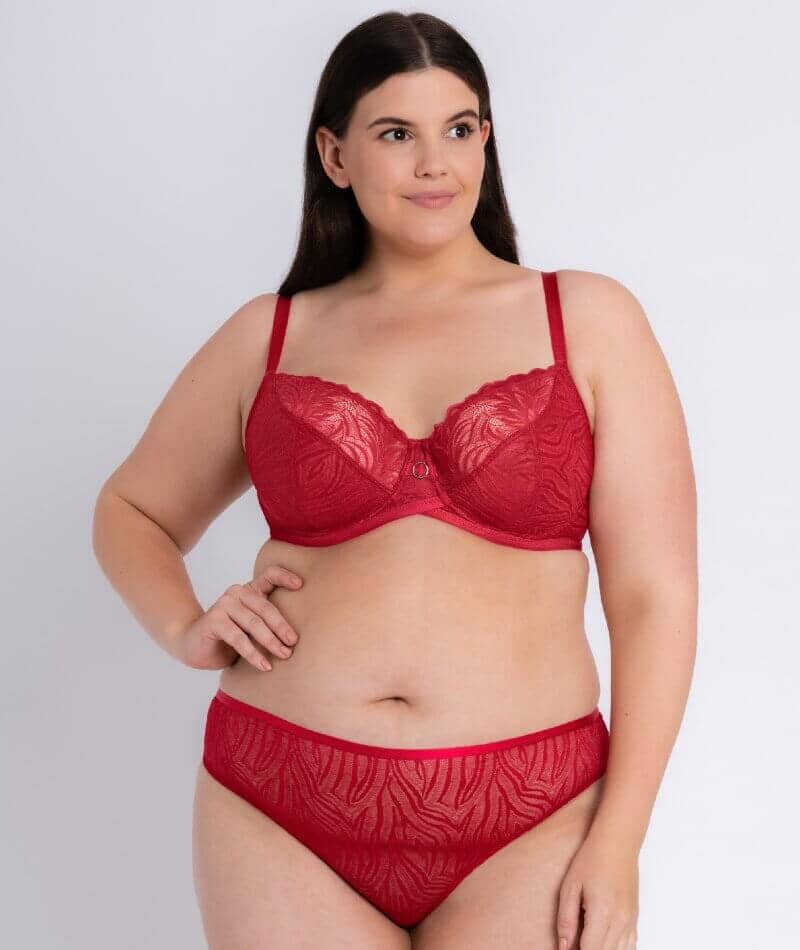 Curvy Kate Lace Daze Balcony Bra - Lipstick Red - Image 9
