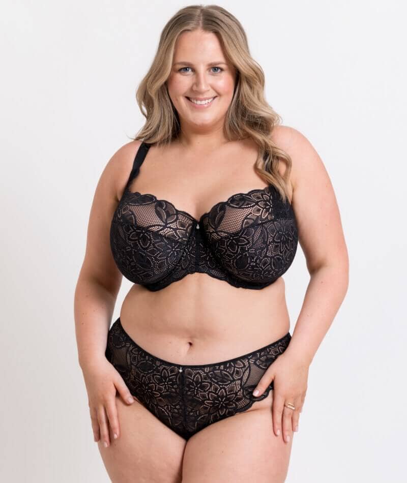 Curvy Kate Lovelace Full Cup Side Support Bra - Black/Taupe - Image 8