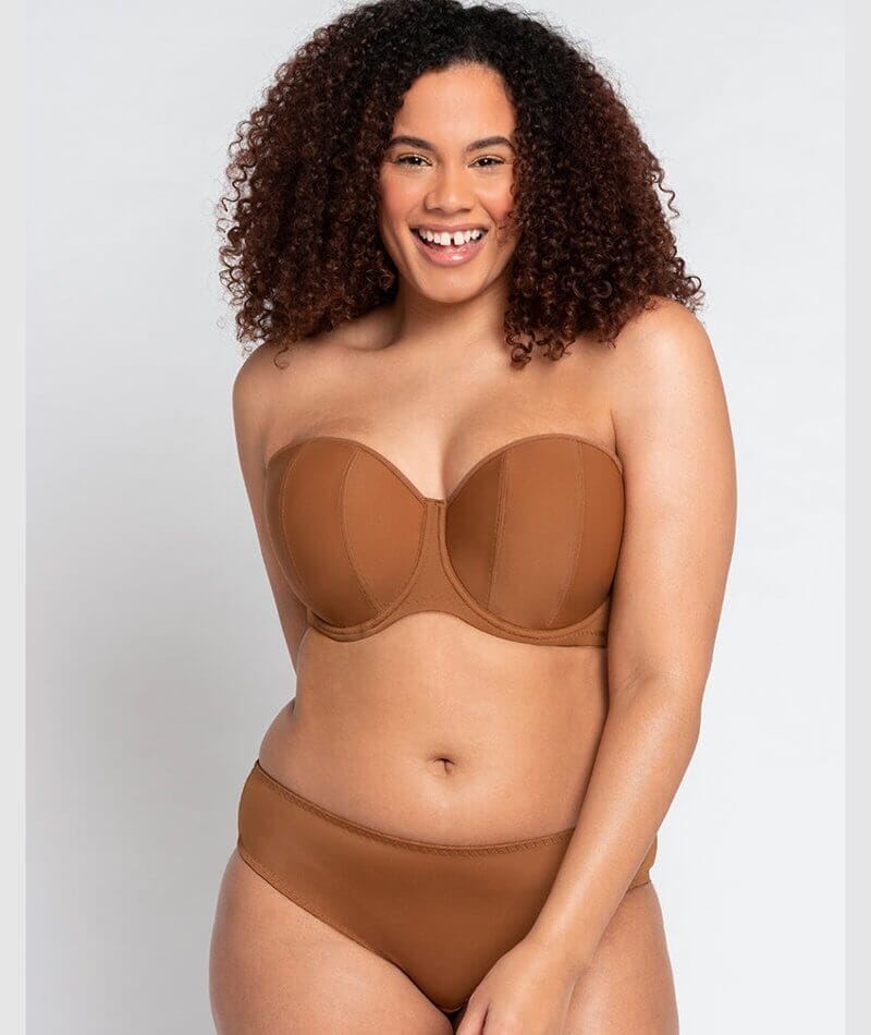 Curvy Kate Luxe Strapless Bra - Caramel - Image 8
