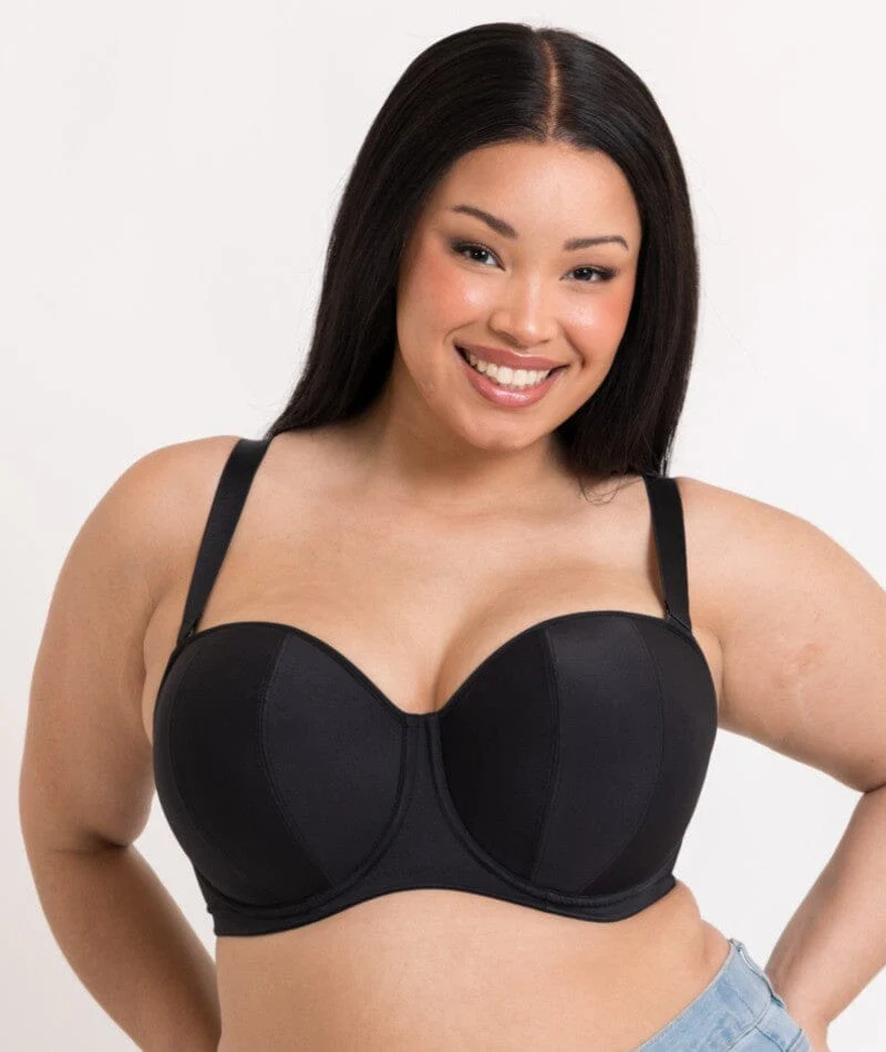 Curvy Kate Luxe Strapless Bra - Jet Black - Image 6