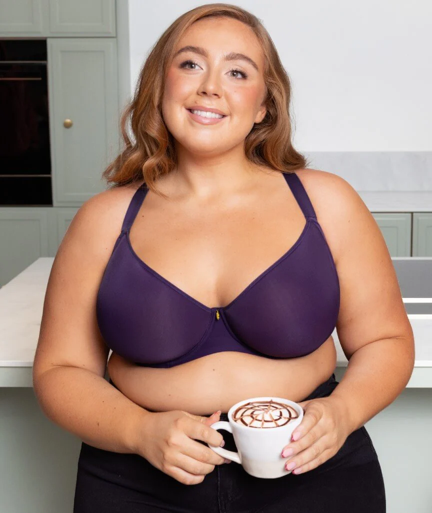 Curvy Kate Smoothie Spacer T-Shirt Plunge Bra - Deep Purple - Image 7
