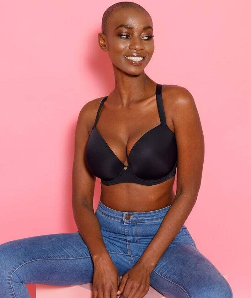 Curvy Kate Smoothie T-Shirt Plunge Bra - Black - Image 6