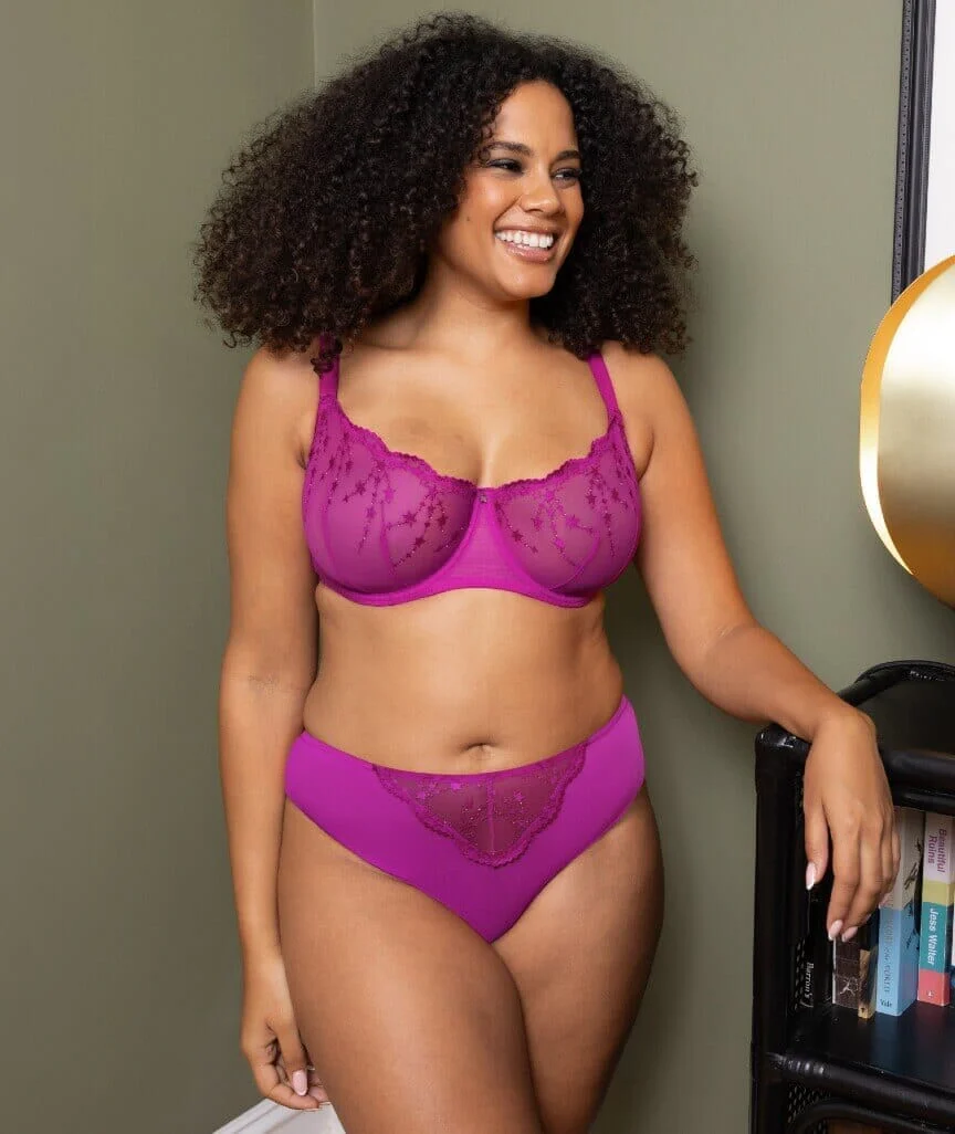 Curvy Kate Stardust Balcony Bra - Vivid Violet - Image 4