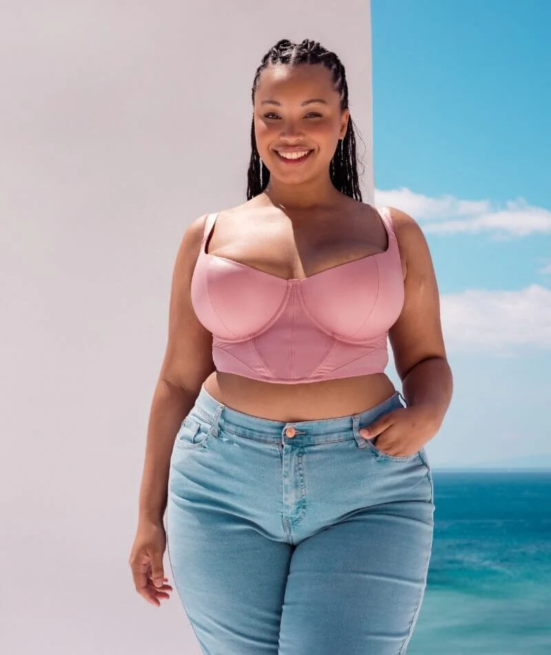 Curvy Kate Storm Longline Balcony Bra - Dusky Rose - Image 6