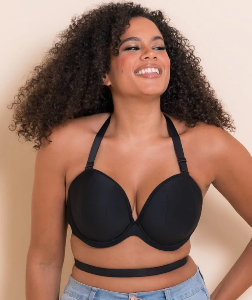 Curvy Kate Superhero Multiway Padded Plunge Bra - Black