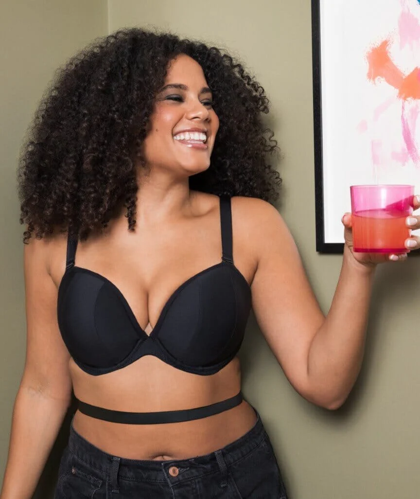 Curvy Kate Superhero Multiway Padded Plunge Bra - Black - Image 10