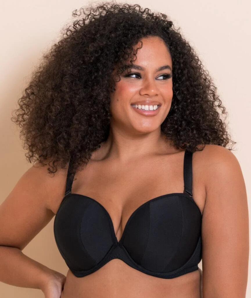 Curvy Kate Superhero Multiway Padded Plunge Bra - Black - Image 5