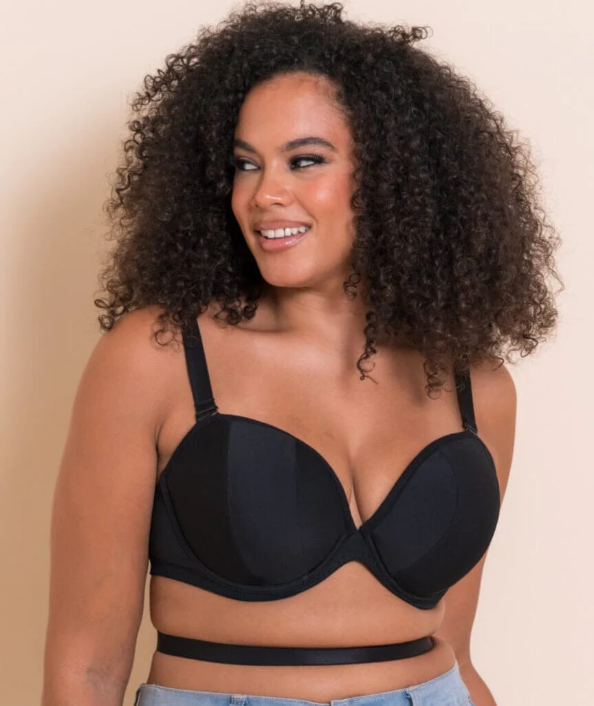 Curvy Kate Superhero Multiway Padded Plunge Bra - Black - Image 6