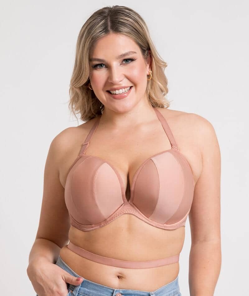 Curvy Kate Superhero Multiway Padded Plunge Bra - Latte